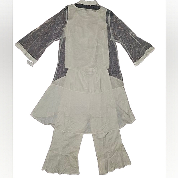 NWT LISA RENE, 3 PIECE LINEN/SHEER PANT SUIT SIZE M - Picture 6 of 15